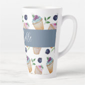 Schattigee Fresh Urban Waterverf Illustration Latte Mok (Rechts)