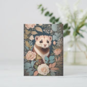 Schattigee fret Elegante pastel bloementuin Briefkaart (Staand voorkant)