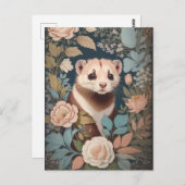 Schattigee fret Elegante pastel bloementuin Briefkaart (Voorkant / Achterkant)