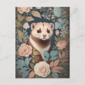 Schattigee fret Elegante pastel bloementuin Briefkaart (Voorkant)