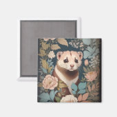 Schattigee fret Elegante pastel bloementuin Magneet (Voorkant / Achterkant)