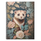 Schattigee fret Elegante pastel bloementuin Notitieboek (Voorkant)