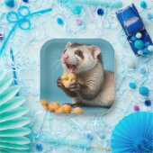 Schattigee fret eten kaas puffs papieren bordje (Feest)