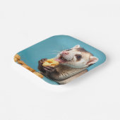 Schattigee fret eten kaas puffs papieren bordje (Gebogen)