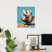 Schattigee fret eten kaas puffs poster (Thuiskantoor)