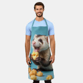 Schattigee fret eten kaas puffs schort (Gedragen)