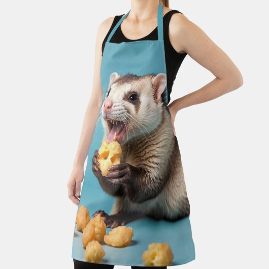 Schattigee fret eten kaas puffs schort (Insitu)