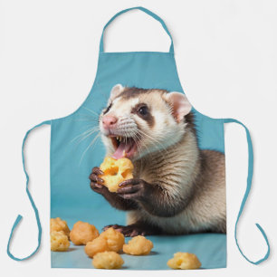 Schattigee fret eten kaas puffs schort