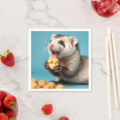 Schattigee fret eten kaas puffs servet (Insitu)