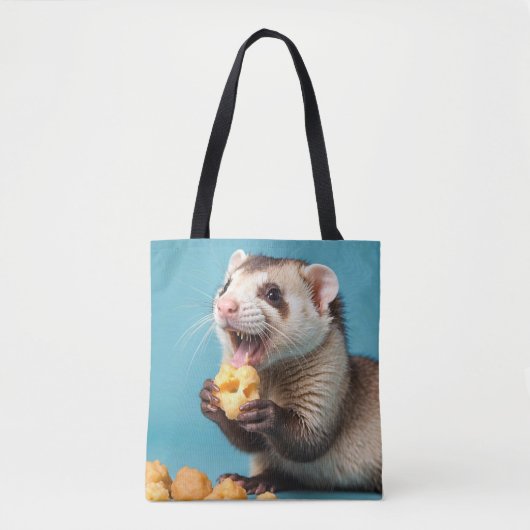 Schattigee fret eten kaas puffs tote bag (Voorkant)
