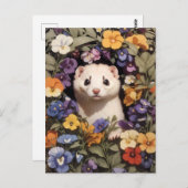 Schattigee fret genesteld in Pansies Garden Briefkaart (Voorkant / Achterkant)