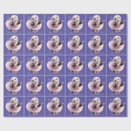 Schattigee fret in een Tutu Doing Ballet Cadeaupapier (Vlak)