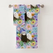 Schattigee Fretten Bloemen Bad Handdoek (Insitu)