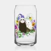 Schattigee Fretten Bloemen Blikvorm Glas (Voorkant)