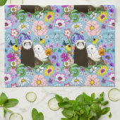 Schattigee Fretten Bloemen Theedoek (Gevouwen)
