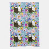 Schattigee Fretten Bloemen Theedoek (Verticaal)