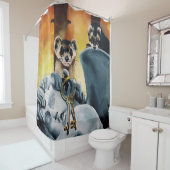 Schattigee frettensleutels Cherub Douchegordijn (In situ)