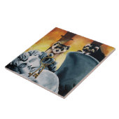 Schattigee frettensleutels Cherub Tegeltje (Zijkant)