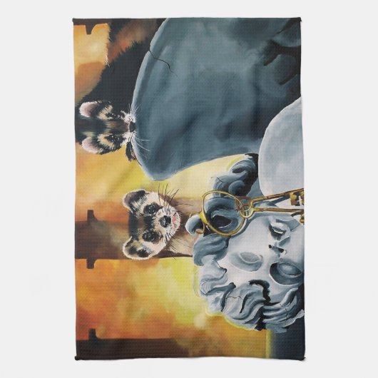 Schattigee frettensleutels Cherub Theedoek (Verticaal)