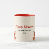 Schattigee Frida Kahlo Retro Vrolijke Kerstnaam Mok (Midden)