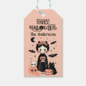 Schattigee Frida Kahlo Whimsical Pink Happy Hallow Cadeaulabel (Voorkant)