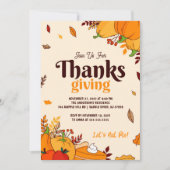 Schattigee Friendsgiving Thanksgiving gepersonalis Kaart (Voorkant)