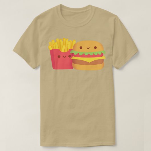 Schattigee Fries en Buger T-shirt (Design voorkant)