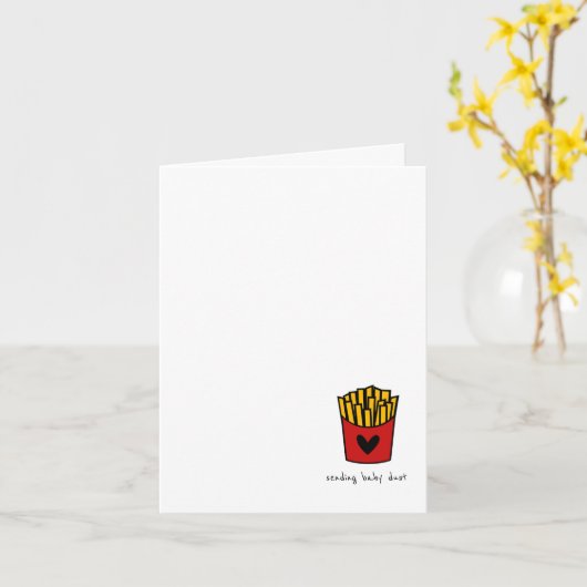 Schattigee frieten IVF/Embryo transfer aanmoedigin Kaart (Gele Bloem)