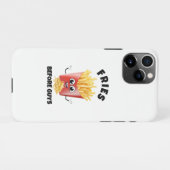 Schattigee frietjes Cartoon Hoodie & T-shirt – Gra iPhone Hoesje (Achterkant horizontaal)