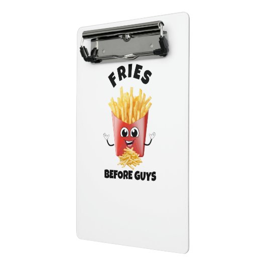 Schattigee frietjes Cartoon Hoodie & T-shirt – Gra Mini Klembord (Angled2)