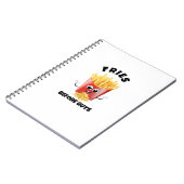 Schattigee frietjes Cartoon Hoodie & T-shirt – Gra Notitieboek (Linkerzijde)
