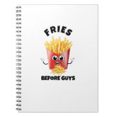 Schattigee frietjes Cartoon Hoodie & T-shirt – Gra Notitieboek (Voorkant)
