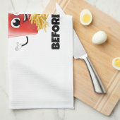 Schattigee frietjes Cartoon Hoodie & T-shirt – Gra Theedoek (Quarter Fold)