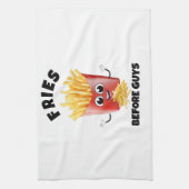 Schattigee frietjes Cartoon Hoodie & T-shirt – Gra Theedoek (Verticaal)