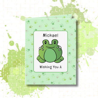 Schattigee Frog Cartoon Grappig Gezegde Froggie Ve Kaart