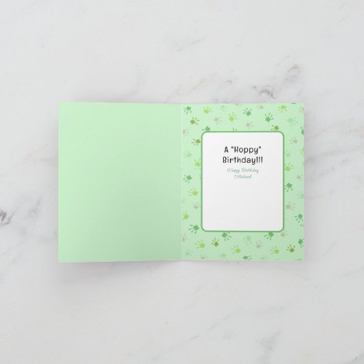 Schattigee Frog Cartoon Grappig Gezegde Froggie Ve Kaart (Binnen)