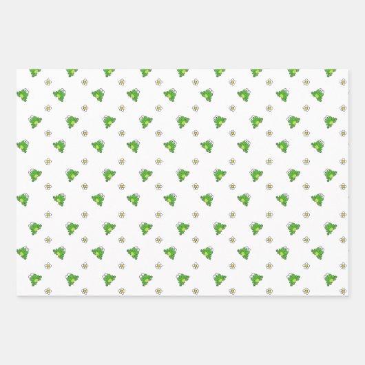 Schattigee Frog Party Wrapping Paper Sheets - Set (Voorkant)
