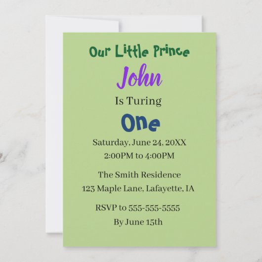 Schattigee Frog Prince verjaardagsfeestje Kaart (Achterkant)