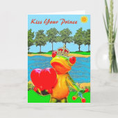 Schattigee Frog Valentijnsdag Kaart (Voorkant)