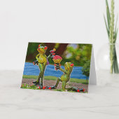 Schattigee Frog Valentijnsdag Kaart (Voorkant)