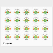 Schattigee Frog Verjaardag Classic Ronde Sticker (Vel)