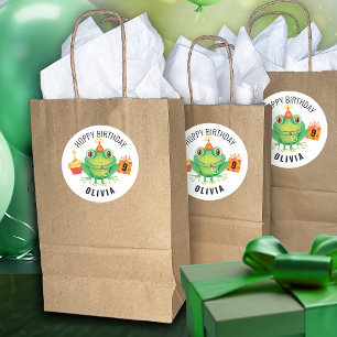 Schattigee Frog Verjaardag Classic Ronde Sticker