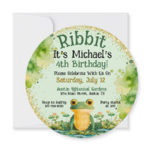 Schattigee Frog verjaardagsfeestje uitnodiging