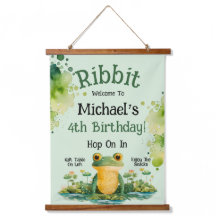 Schattigee Frog verjaardagsfeestje uitnodiging