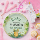 Schattigee Frog verjaardagsfeestje uitnodiging Papieren Bordje (Feest)