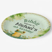 Schattigee Frog verjaardagsfeestje uitnodiging Papieren Bordje (Gekanteld)