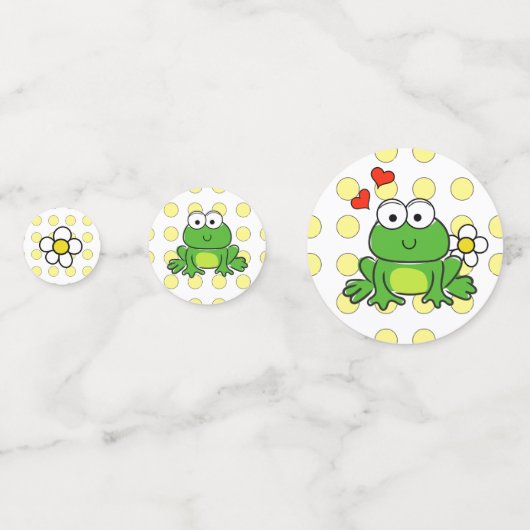 Schattigee Frog Verjaardagstafel Confetti (Achterkanten)