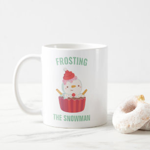 Schattigee Frosting De Sneeuwman Cupcake Doodle Koffiemok