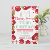 Schattigee Fruit Cherry Sweet Birthday Kaart (Staand voorkant)