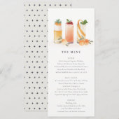 Schattigee Fruit Cocktail Sinaasappel Waterverf Me Kaart (Voorkant / Achterkant)